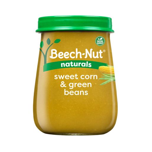 Beech-Nut Naturals Stage 2 Baby Food, Sweet Corn &amp; Green Beans, 4 oz Jar (4 oz)