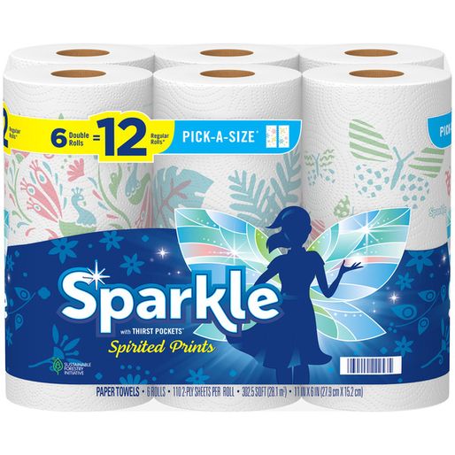 Sparkle Pick-A-Size Spirited Prints Paper Towels