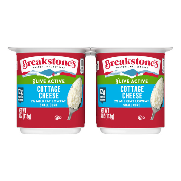 Breakstone's Live Active Low Fat Small Curd Cottage Cheese with 2% Milkfat (4 oz)