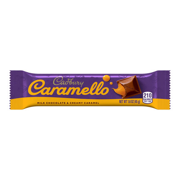 CADBURY CARAMELLO Milk Chocolate Caramel Candy Bar, 1.6 oz (1 6 oz)