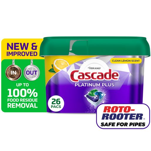 Cascade Platinum Plus Dishwasher Pods, Fresh