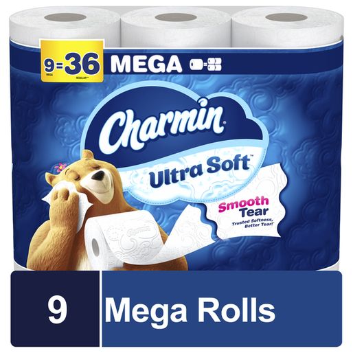 Charmin Ultra Soft Toilet Paper Mega XL Rolls (8 ct)