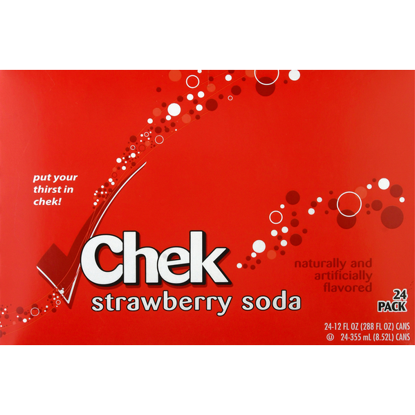 Chek Strawberry Soda 12 Pack Cans (2 l)