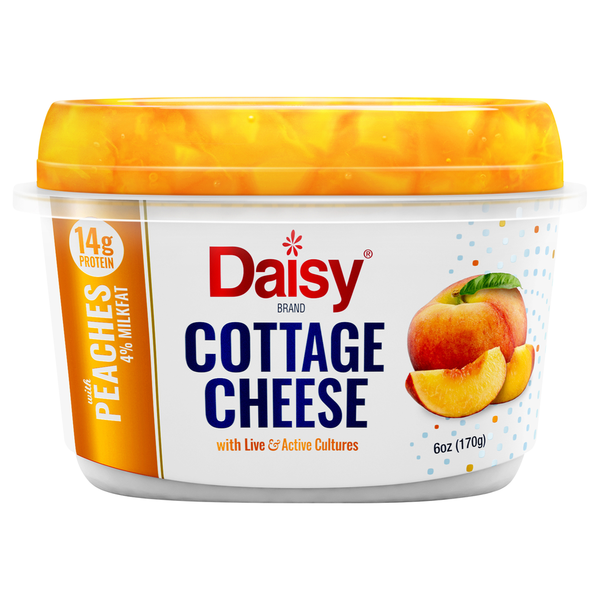 Daisy 4% Milkfat with Peaches Cottage Cheese (59 fl oz)