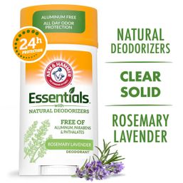 Arm &amp; Hammer Essentials Deodorant- Fresh Rosemary Lavender- Solid Oval-- Made With Natural Deodorizers- Free From Aluminum (3 8 fl oz)