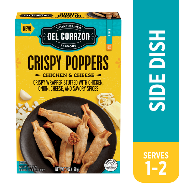 Del Corazón Crispy Poppers - Chicken &amp; Cheese (7 oz)