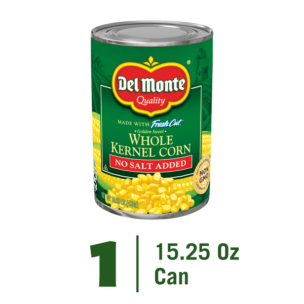 Del Monte No Salt Added Golden Sweet Whole Kernel Corn (15 25 oz)