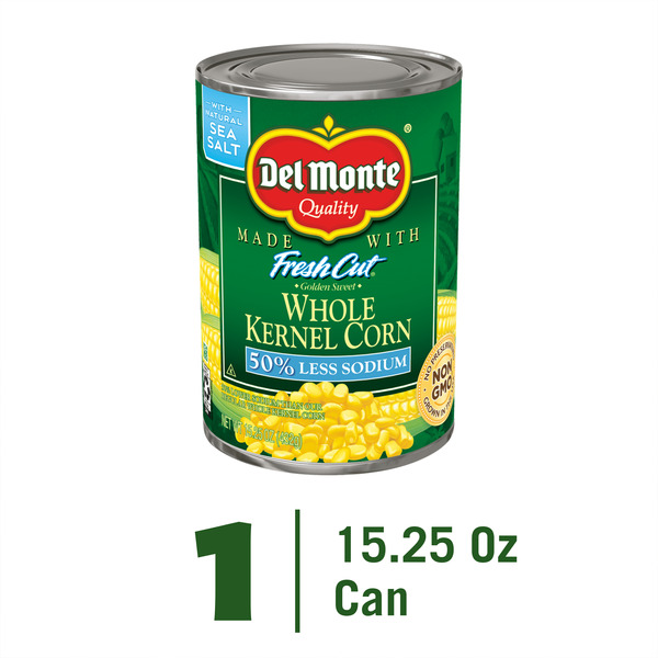 Del Monte Whole Kernel Corn, 50% Less Sodium (50 l)