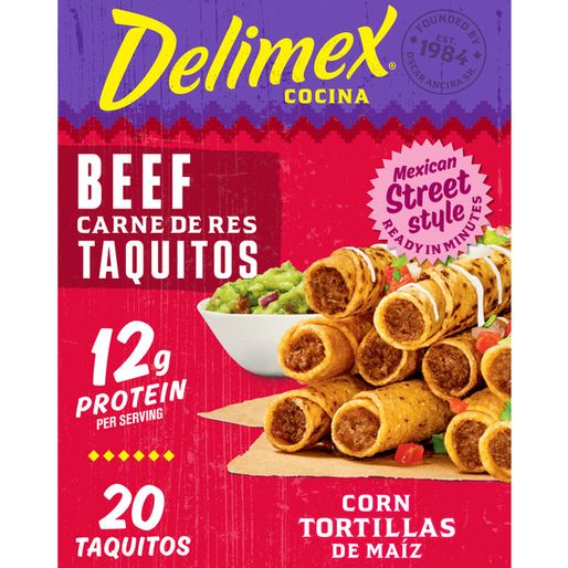 Delimex Beef Corn Taquitos Frozen Snacks (20 oz)