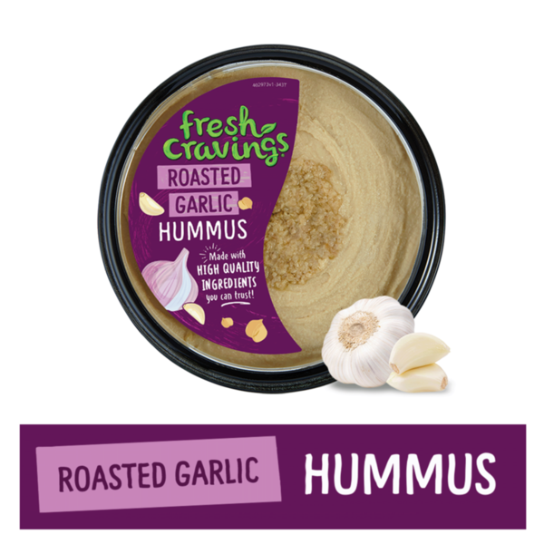 Fresh Cravings Roasted Garlic Hummus (5 9 oz) - Available at Mega Groceries on StoresGo
