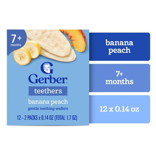 Gerber Teethers Banana Peach Gentle Teething Wafers (68770 g)