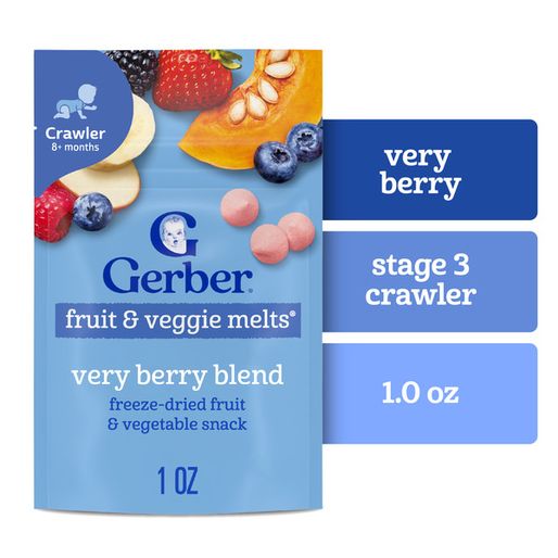 Gerber Snacks For Baby Fruit And Veggie Melts Baby Snack (21595497 g)