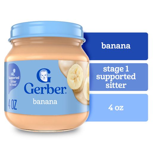 Gerber Baby Food Banana Puree Clean Label Project Tubs
