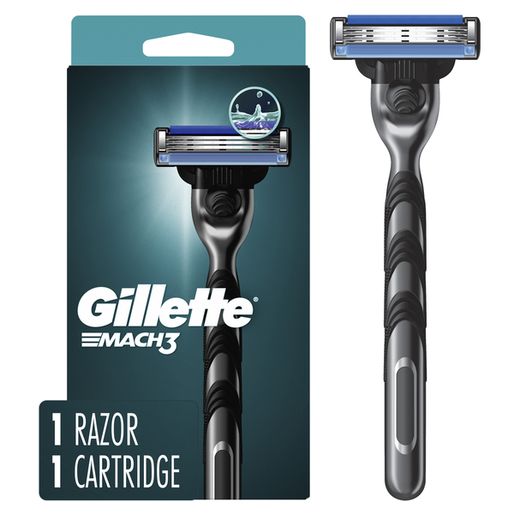 Gillette Mach3 Shaving Razor for Men, 1 Razor Handle, 1 Blade Refill (123941 g)
