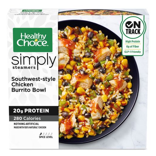 Healthy Choice Simply Steamers Southwest-Style Chicken Burrito Bowl, Frozen Meal (9 5 oz)