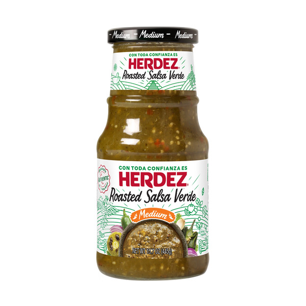 HERDEZ Roasted Salsa Verde Medium, 15.7 OZ (446 g)