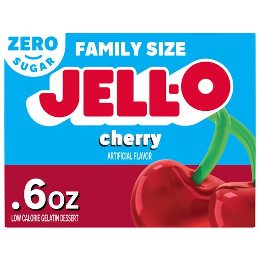 Jell-O Zero Sugar Cherry Flavor Gelatin (0 6 oz)