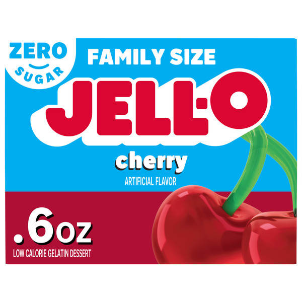 Jell-O Zero Sugar Cherry Flavor Gelatin (0 6 oz)