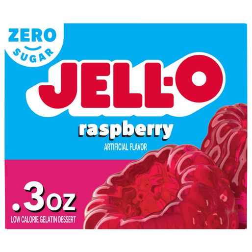 Jell-O Zero Sugar Raspberry Flavor Gelatin (0 3 oz)