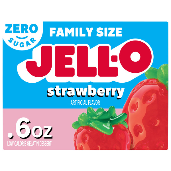 Jell-O Zero Sugar Strawberry Flavor Gelatin (0 6 oz)