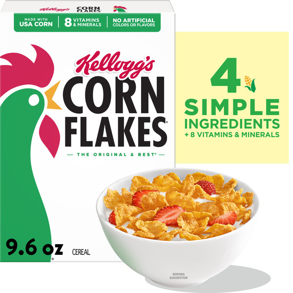 Kellogg's Corn Flakes Breakfast Cereal, 8 Vitamins and Minerals (11 2 oz)