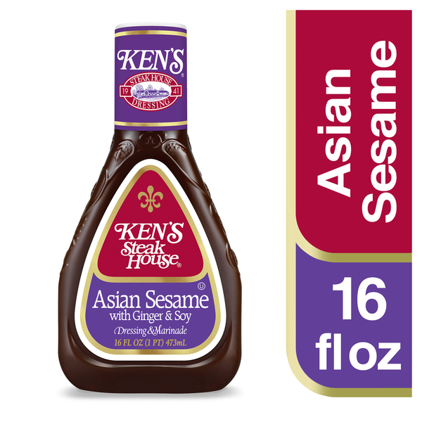 Ken's Steak House Dressing & Marinade, with Ginger & Soy, Asian Sesame (16 oz)