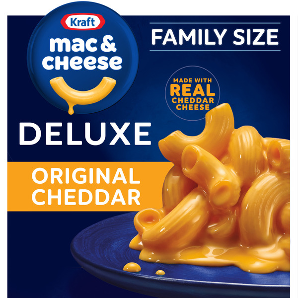 Kraft Deluxe Original Cheddar Mac &amp; Cheese Dinner Family Size (12 oz)