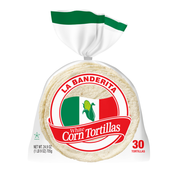 La Banderita White Corn Tortillas (30 ct)