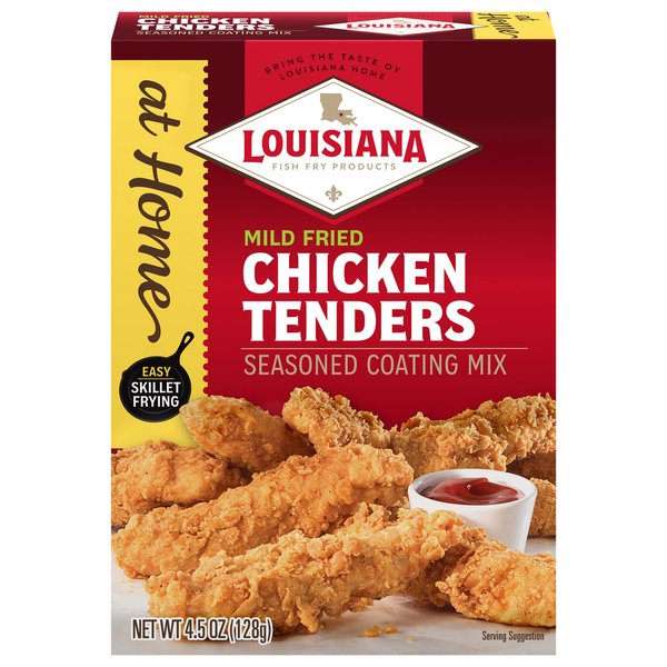 Louisiana Fish Fry Products Seasoned Coating Mix, Chicken Tenders, Mild Fried (24 oz)