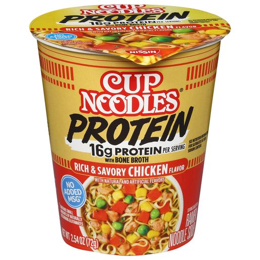 Nissin Protein Rich & Savory Chicken Flavor Ramen Noodle Soup in Sauce (3 42 oz)