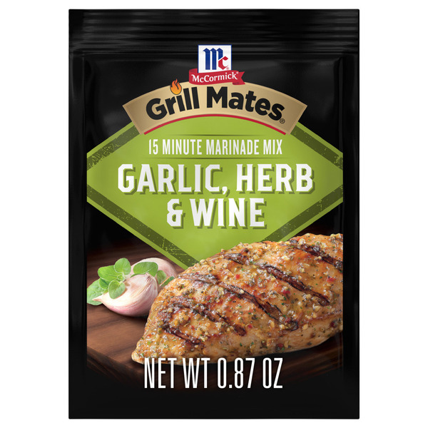 McCormick® GRILL MATES Garlic, Herb &amp; Wine Marinade Seasoning Mix (0 87 oz)
