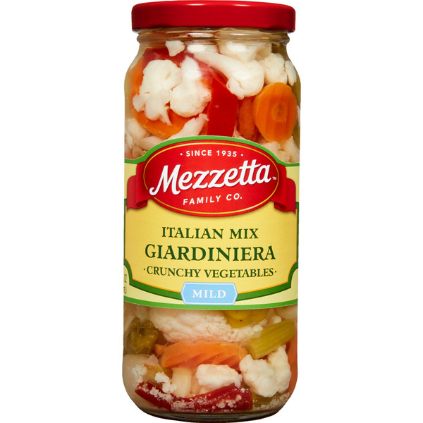 Mezzetta Italian Mix Giardiniera (16 fl oz) - Available at Mega Groceries on StoresGo