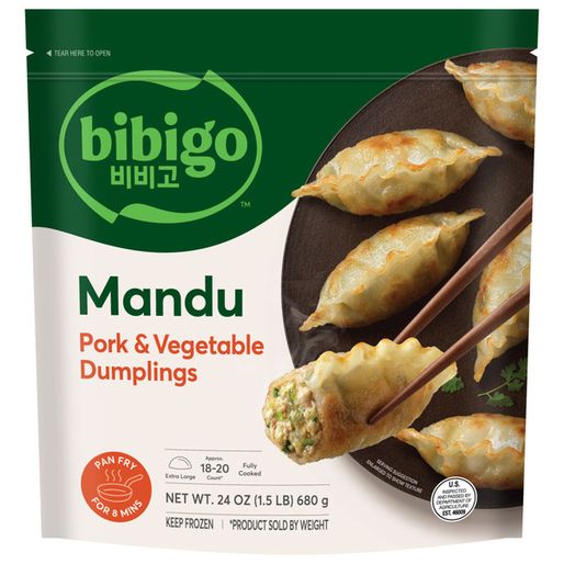 Bibigo Frozen Mandu Pork &amp; Vegetable Dumplings (7 27 oz)
