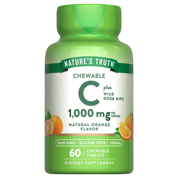 Nature's Truth Vitamin C Chewable with Wild Rose Hips Tablets (90 ct)