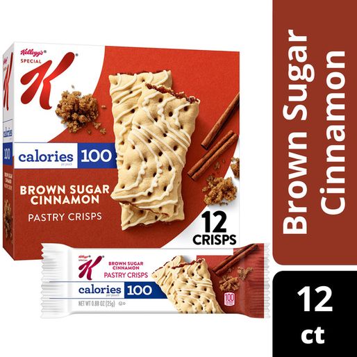 Special K Bar Kellogg's Special K Bar Brown Sugar Cinnamon Pastry Crisps, 100 Calorie Snacks, 12 Count (8 8 oz)