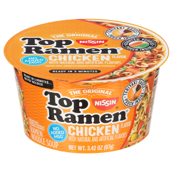 Nissin Protein Rich & Savory Chicken Flavor Ramen Noodle Soup in Sauce (3 42 oz)