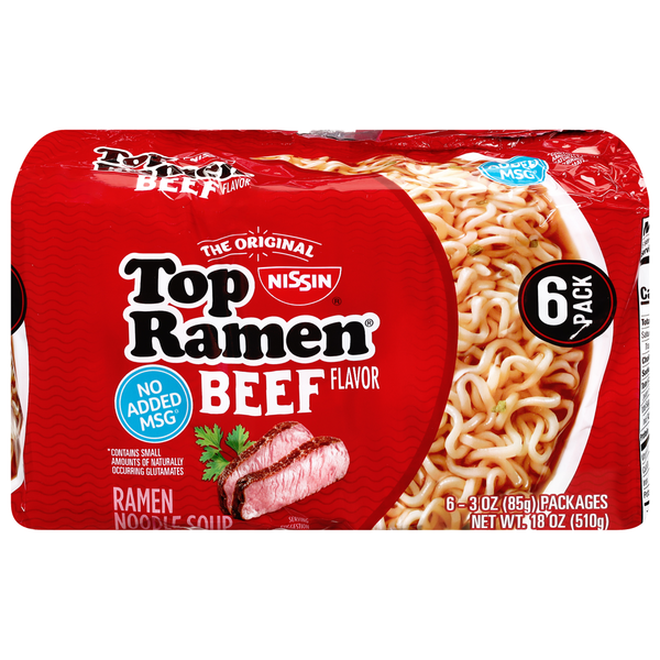 Nissin Ramen Noodle Soup, Beef Flavor