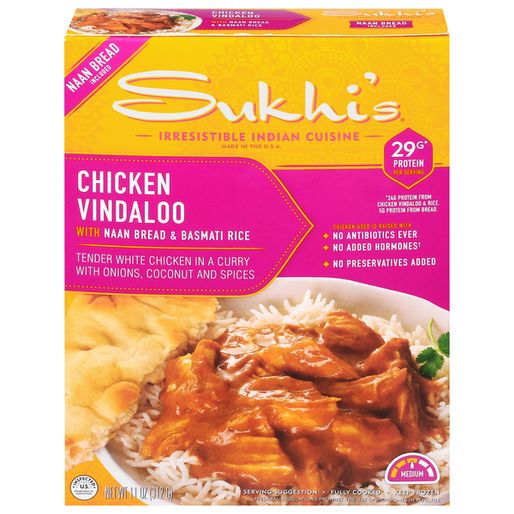 Sukhi's Indian Chicken Tikka Masala Curry with Naan & Basmati Rice Frozen Meal (11 oz)