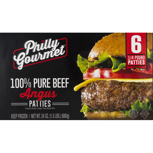 Philly Gourmet Angus Patties, 100% Pure Beef (6 ct)