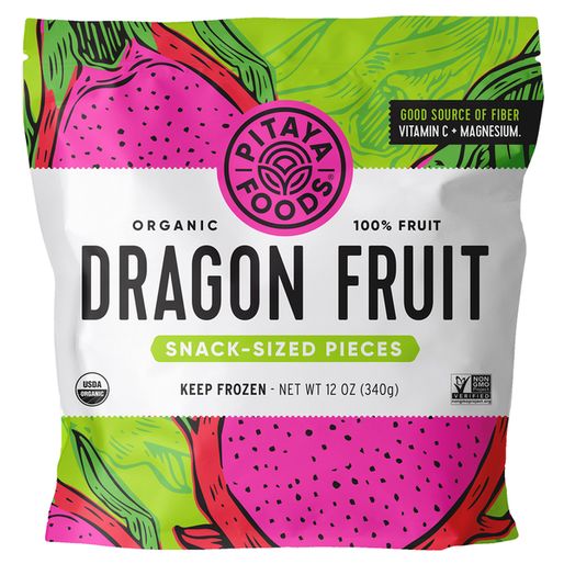 Pitaya Foods Organic Dragon Fruit Snack-Sized Pieces (8 oz)