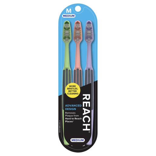 REACH Medium Advanced Design Toothbrushes
