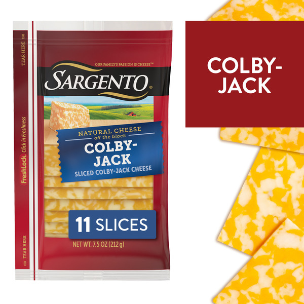 Sargento Natural Colby-Jack Sliced Cheese, 11 Slices (1 lb)