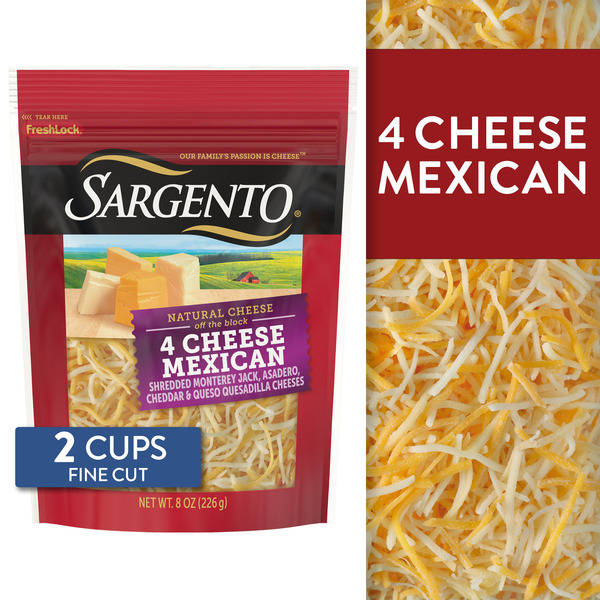 Sargento Off The Block 4 Cheese Mexican Fine Cut Shredded Cheese (24 ct)
