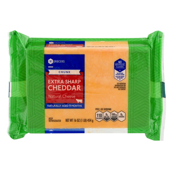 SE GROCERS Chunk Extra Sharp Cheddar Natural Cheese (16 0 oz)