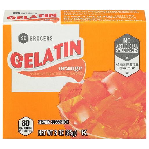 SE GROCERS Gelatin, Orange (3 oz)