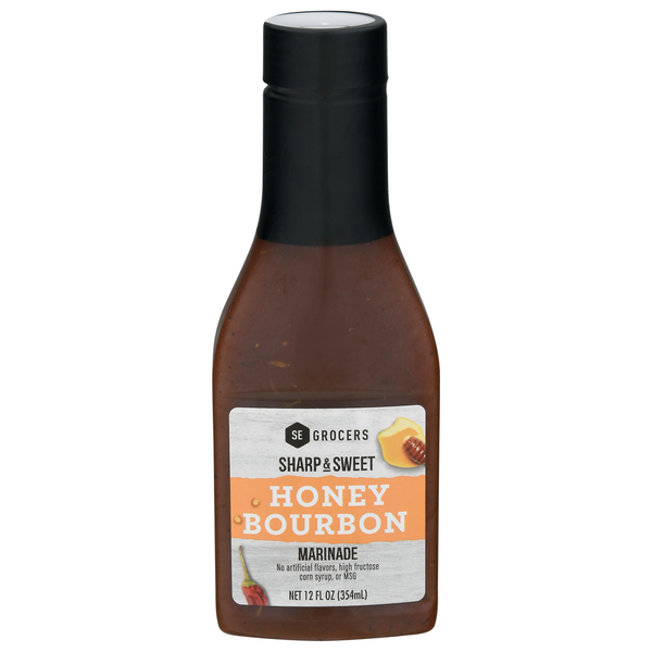 SE GROCERS Marinade, Sharp &amp; Sweet, Honey Bourbon (12 fl oz)