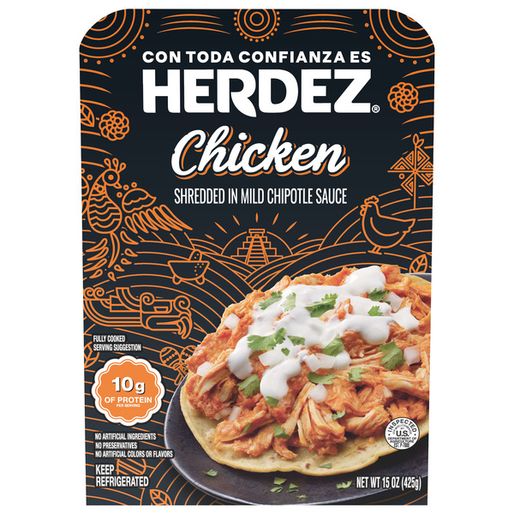 HERDEZ Fully Cooked Entree Shredded Chicken, 15 OZ