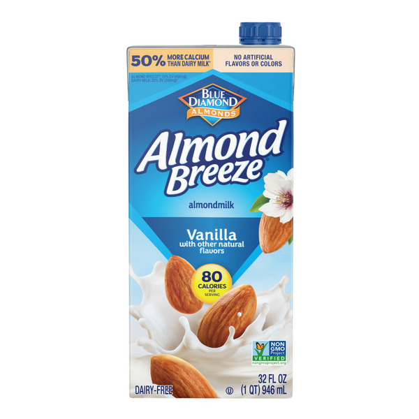 Silk Almond Milk, Vanilla, Dairy Free, Gluten Free, Seriously Creamy Vegan Plant Based Milk with Great Taste and 5 Essential Nutrients, 64 fl oz Half Gallon (64 fl oz)