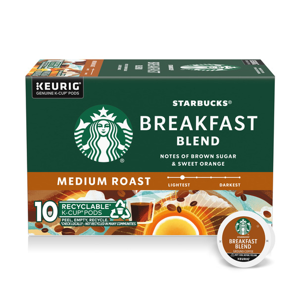 Starbucks Breakfast Blend Medium Roast K-Cup Coffee (0 42 oz)