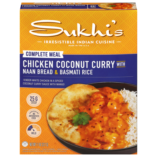 Sukhi's Indian Chicken Tikka Masala Curry with Naan & Basmati Rice Frozen Meal (11 oz)